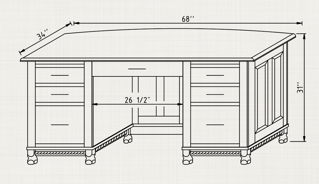 QW Amish Henry Stephen's Executive Desk