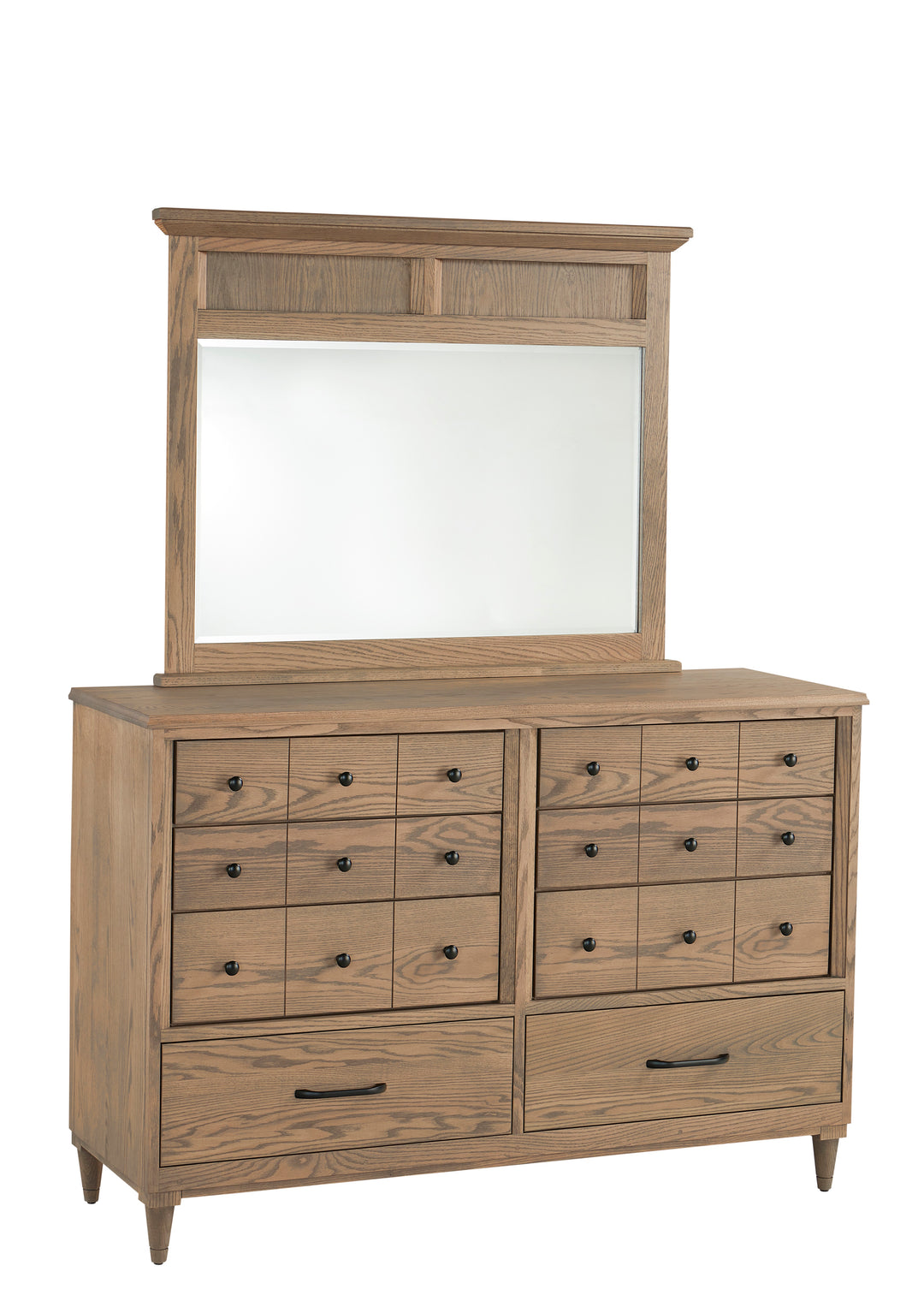 QW Amish Edinburg 8 Drawer Dresser w/ Optional Mirror