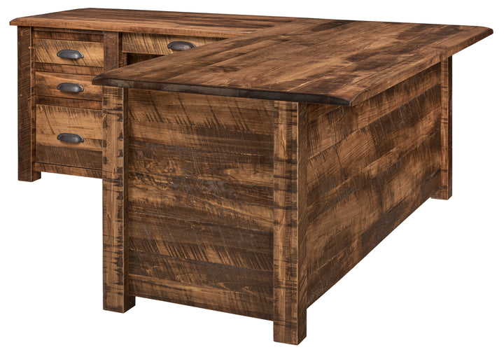 QW Amish El Paso L-Shaped Desk with Lift Top