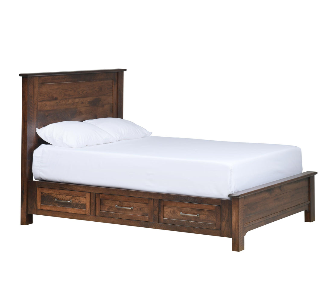 QW Amish Teton Panel Storage Bed