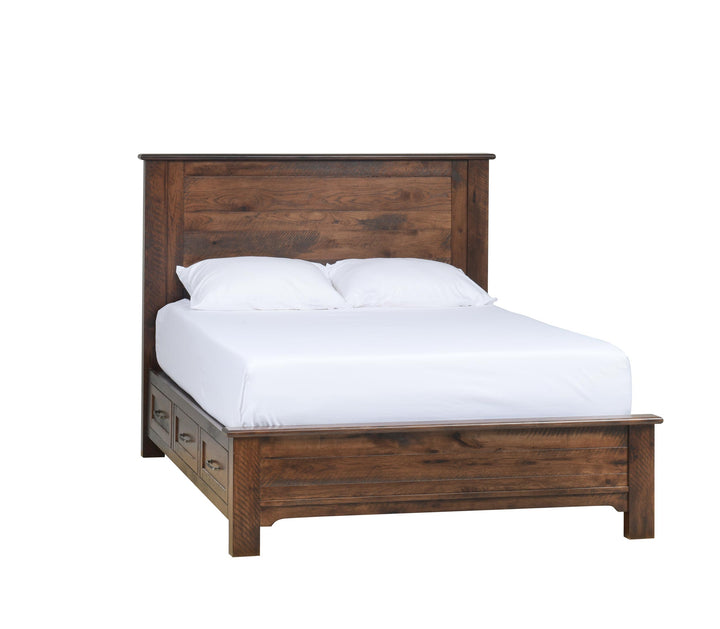 QW Amish Teton Panel Storage Bed