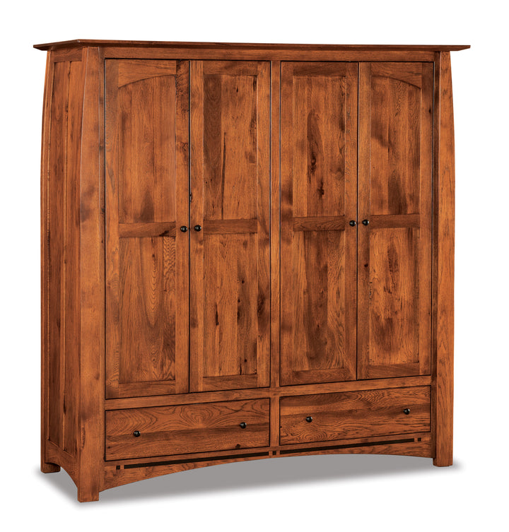 QW Amish Boulder Creek Double Wardrobe Armoire