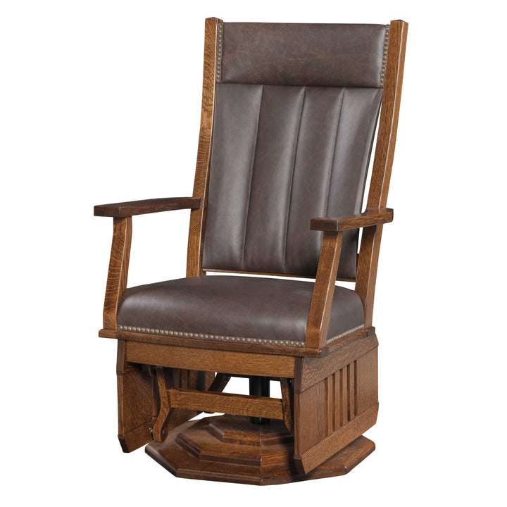 QW Amish Mission Swivel Glider with Platform Base