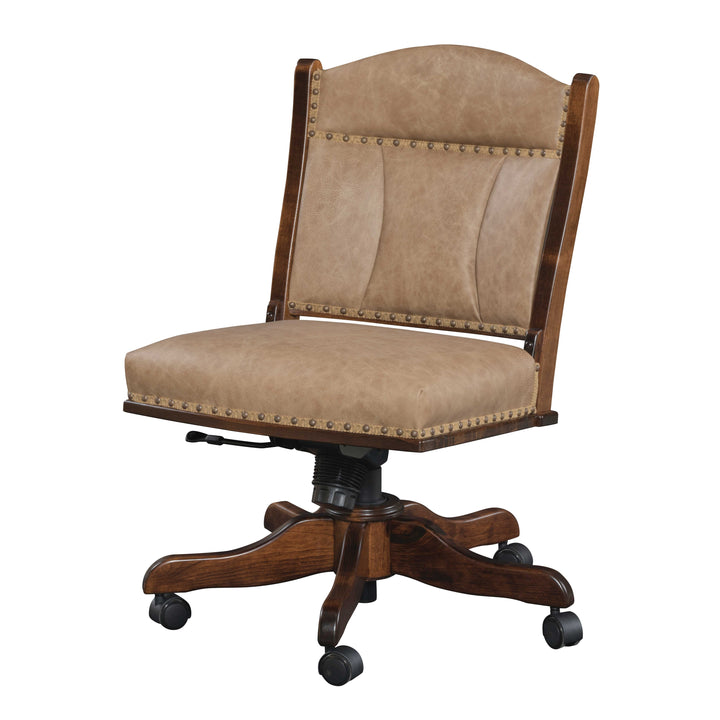 QW Amish Buckeye Low Back Side Desk Chair