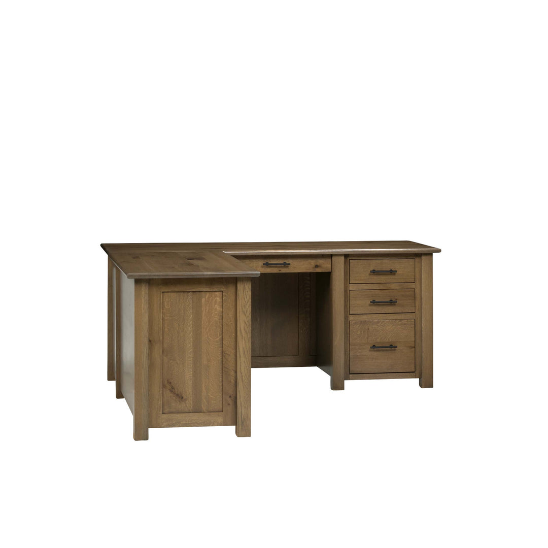 QW Amish Settlers L Shape Desk w/ Optional Hutch