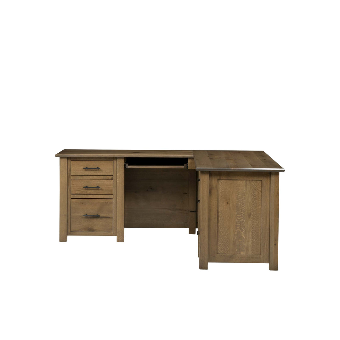 QW Amish Settlers L Shape Desk w/ Optional Hutch