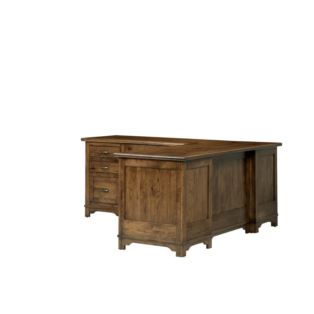 QW Amish Teton L Shaped Desk with Optional Hutch