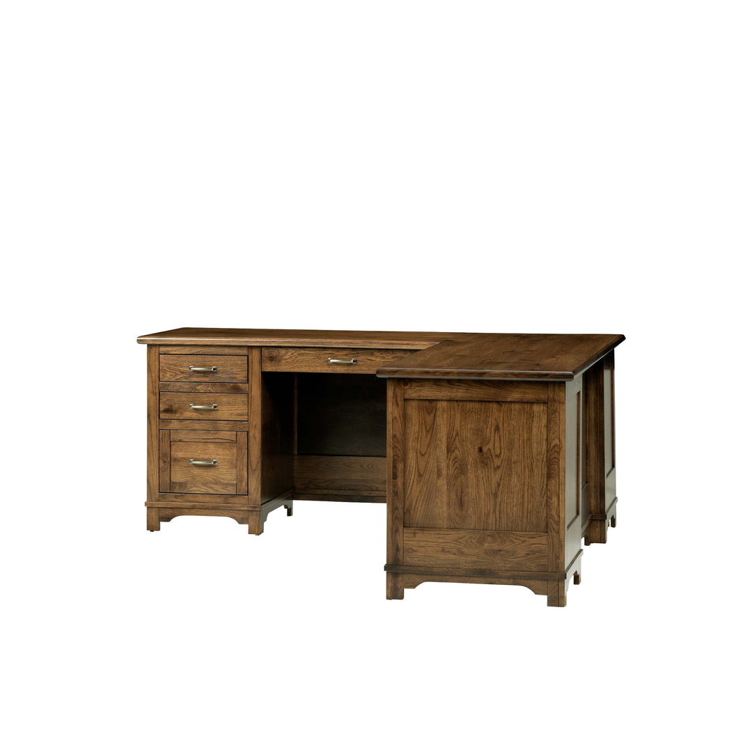 QW Amish Teton L Shaped Desk with Optional Hutch