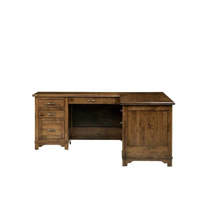 QW Amish Teton L Shaped Desk with Optional Hutch