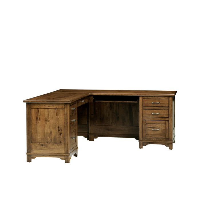 QW Amish Teton L Shaped Desk with Optional Hutch