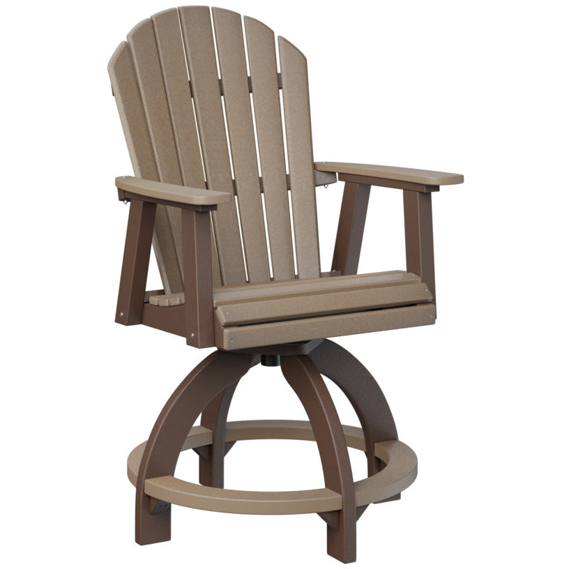 Comfo Back Adirondack Swivel Counter Chair