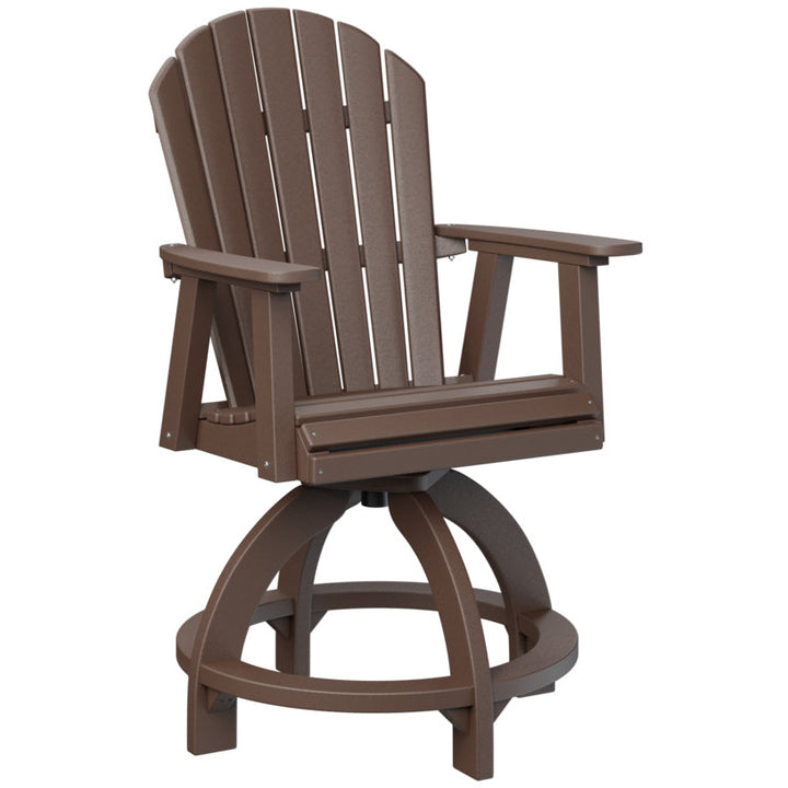 Comfo Back Adirondack Swivel Counter Chair