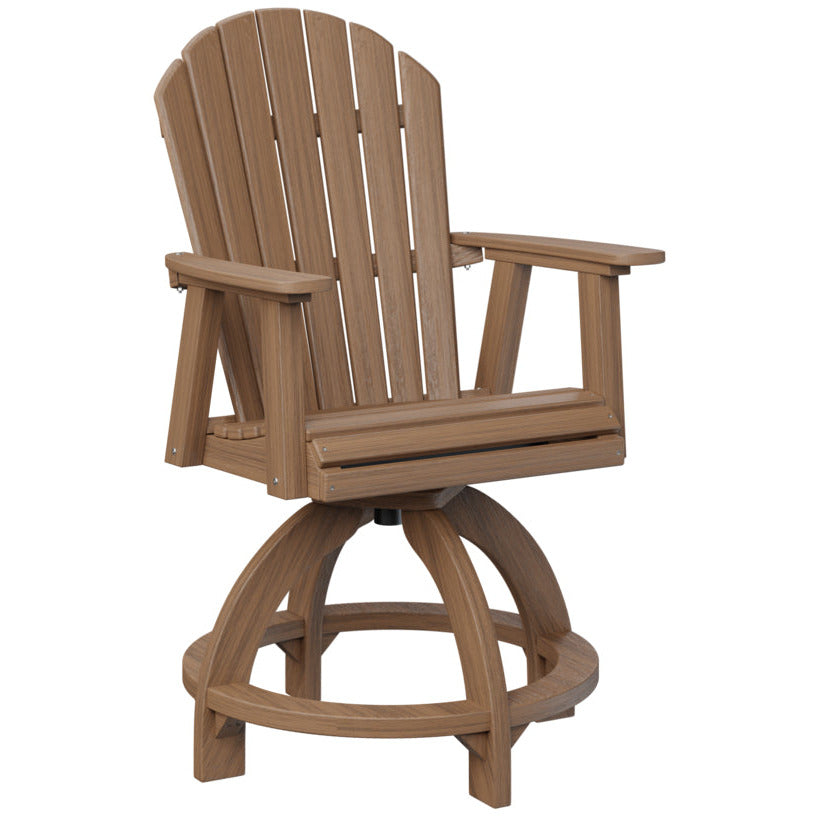 Comfo Back Adirondack Swivel Counter Chair