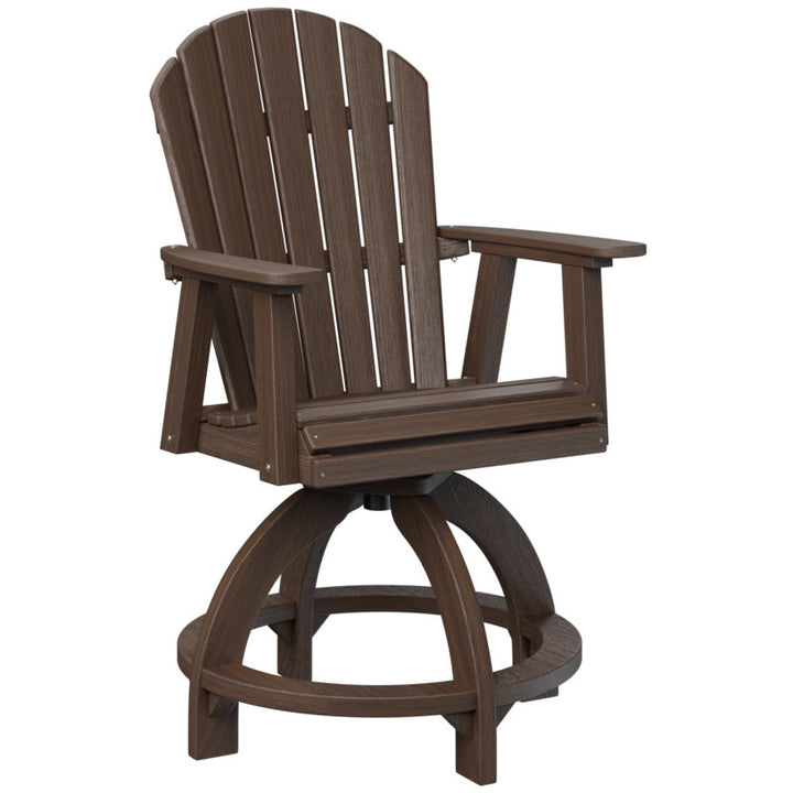 Comfo Back Adirondack Swivel Counter Chair