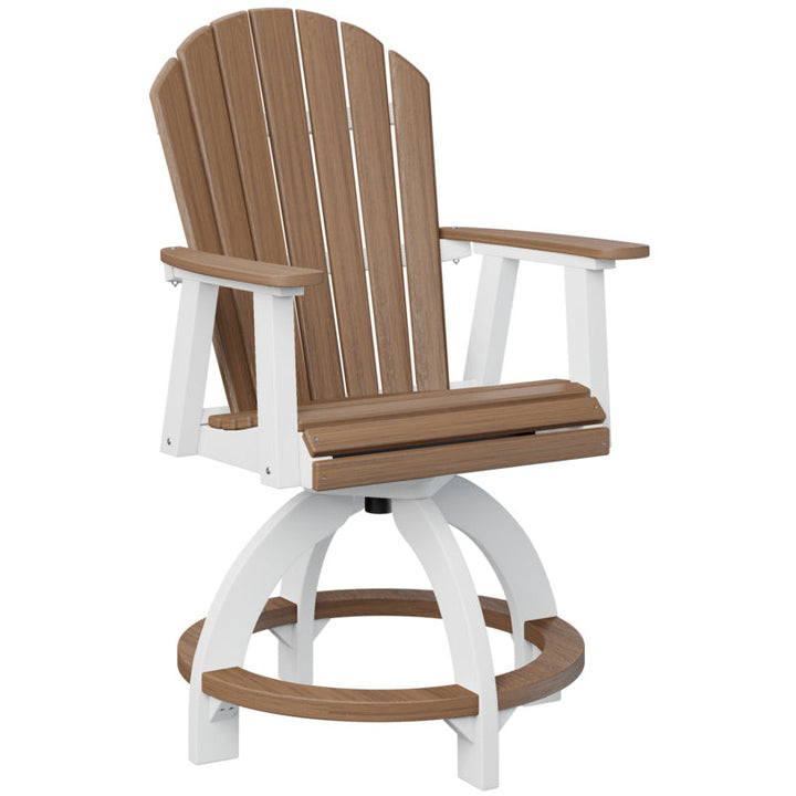 Comfo Back Adirondack Swivel Counter Chair