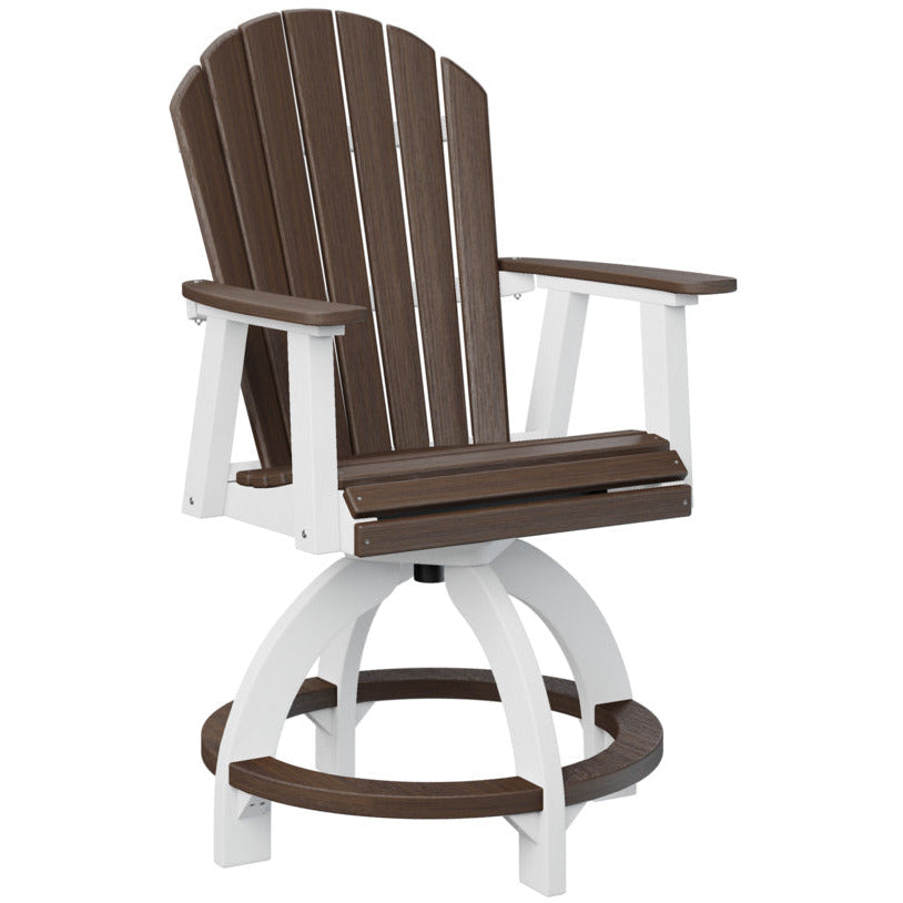 Comfo Back Adirondack Swivel Counter Chair