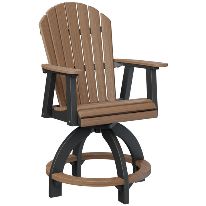 Comfo Back Adirondack Swivel Counter Chair