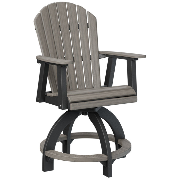 Comfo Back Adirondack Swivel Counter Chair