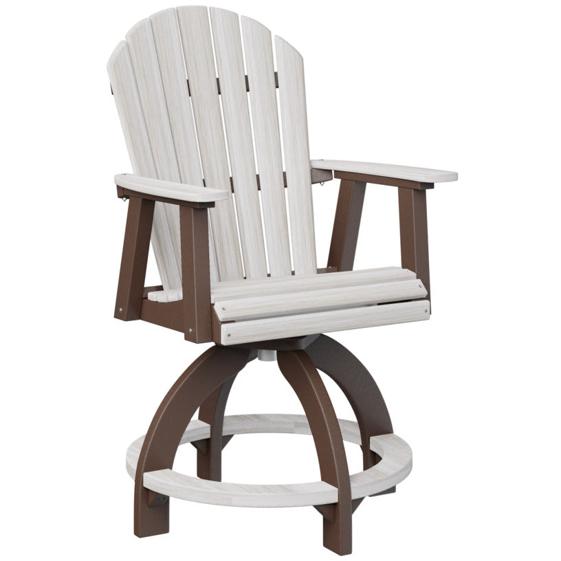 Comfo Back Adirondack Swivel Counter Chair