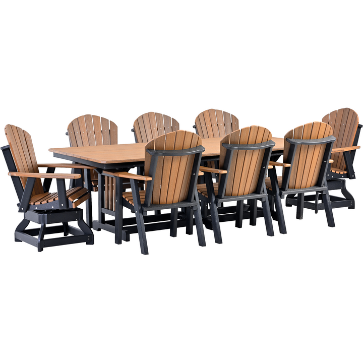 QW Amish Adirondack 9pc Dining Set