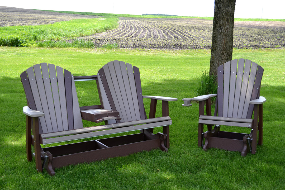 QW Amish Adirondack Glider