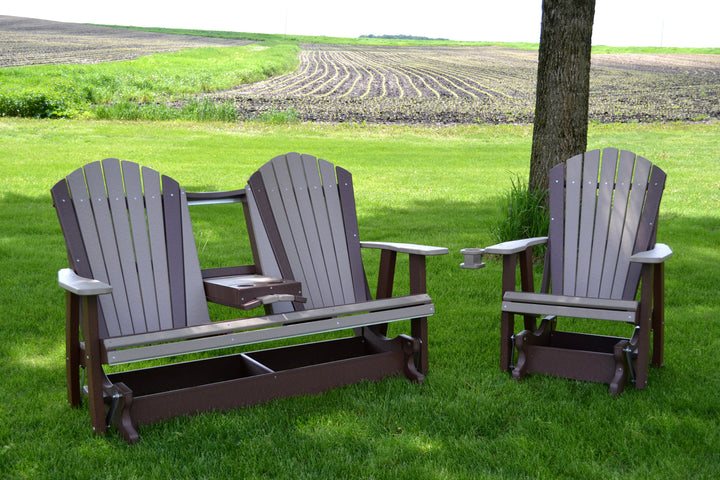 QW Amish Adirondack Glider