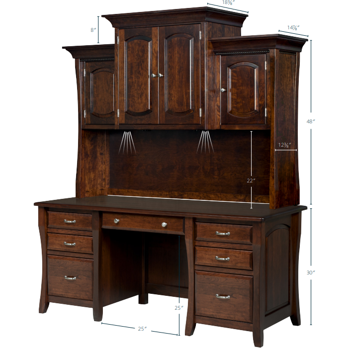 QW Amish Berkley Desk w/ Optional Hutch