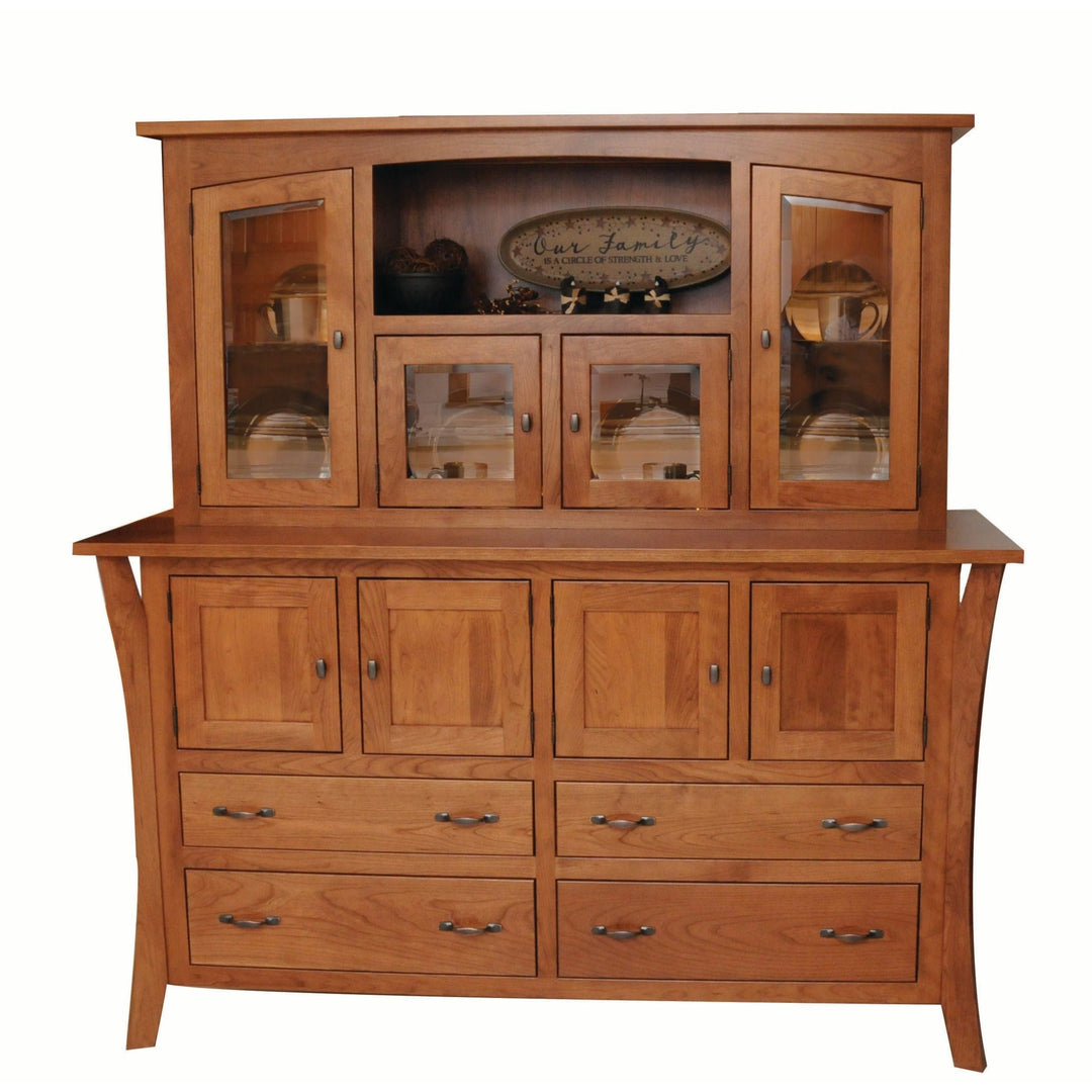 QW Amish Burlington 4 Door Buffet with Optional Hutch