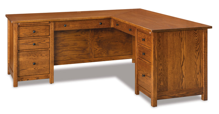 QW Amish Centennial L-Shape Desk w/ Optional Hutch FCIV-FVD-7272L-CN