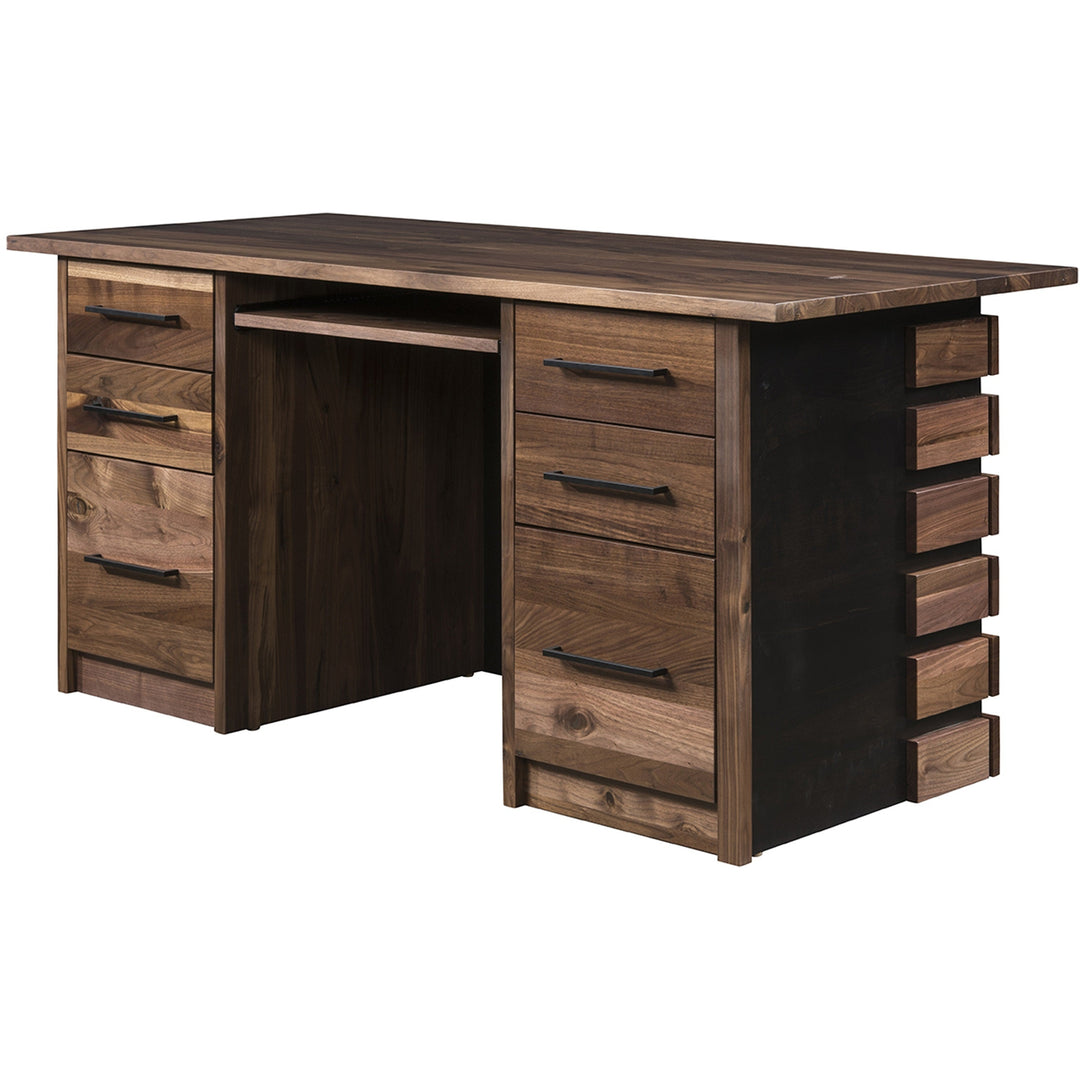 QW Amish Edgewood Executive Desk