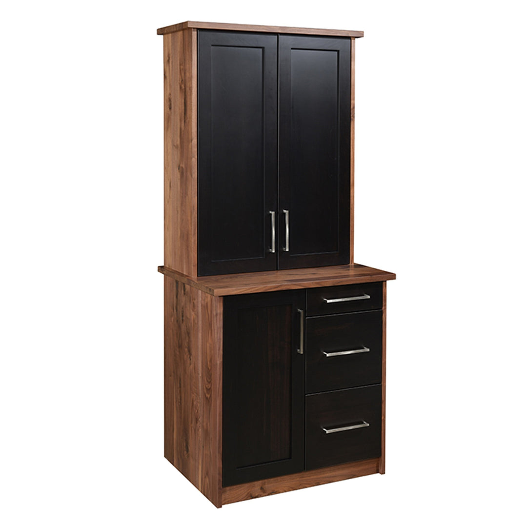 QW Amish Edgewood File Cabinet & Optional Bookcase Top