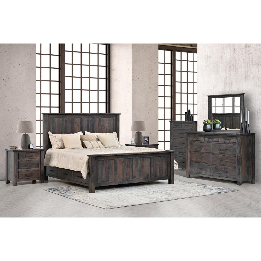 QW Amish Franklin 5pc Set with Storage Bed