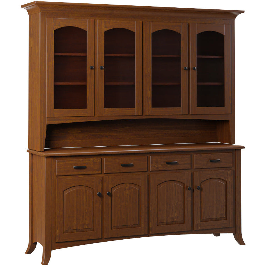 QW Amish Galveston 4 Door Hutch & Buffet