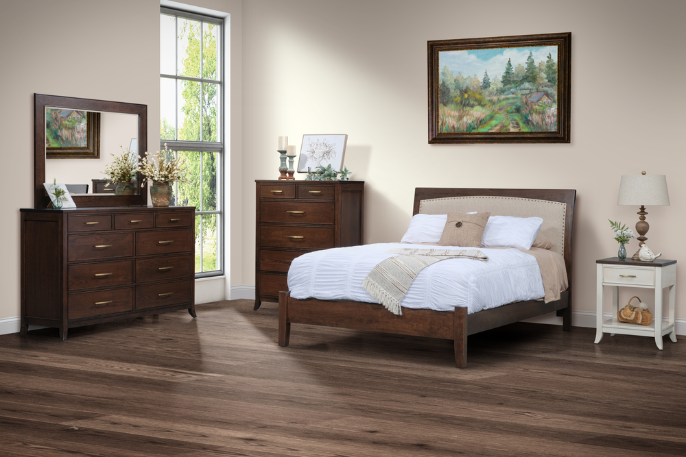 QW Amish Kingston Fabric Panel Bed