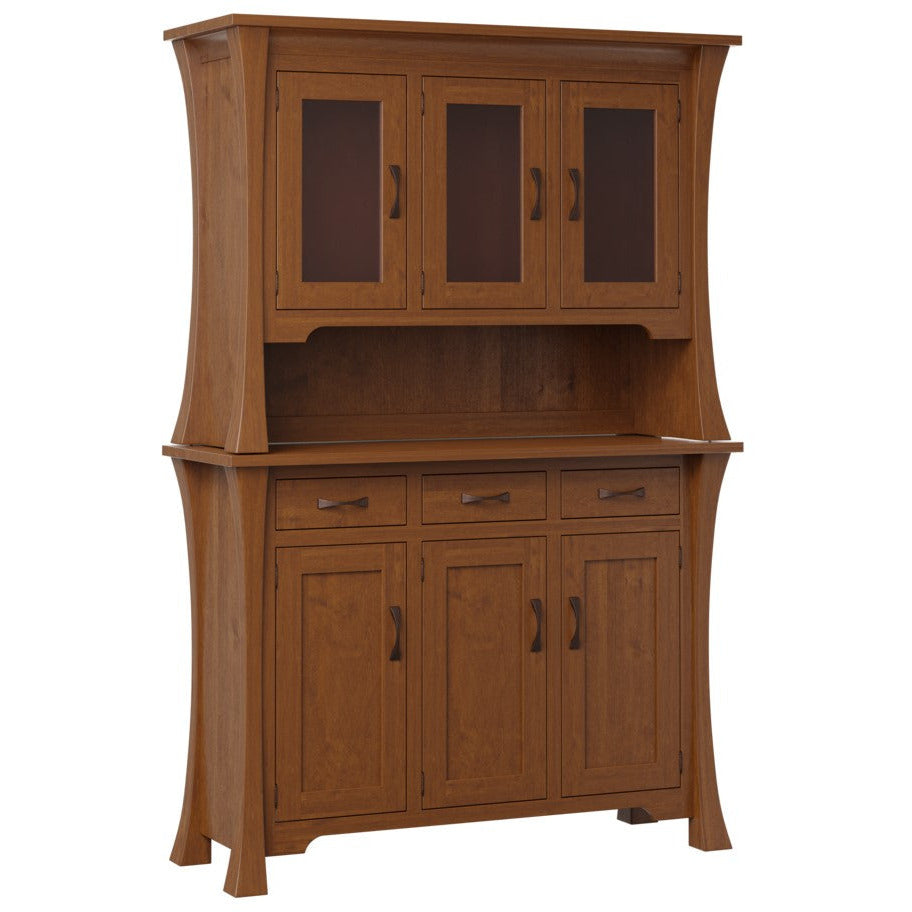 QW Amish Lyndon 3 Door Hutch and Buffet