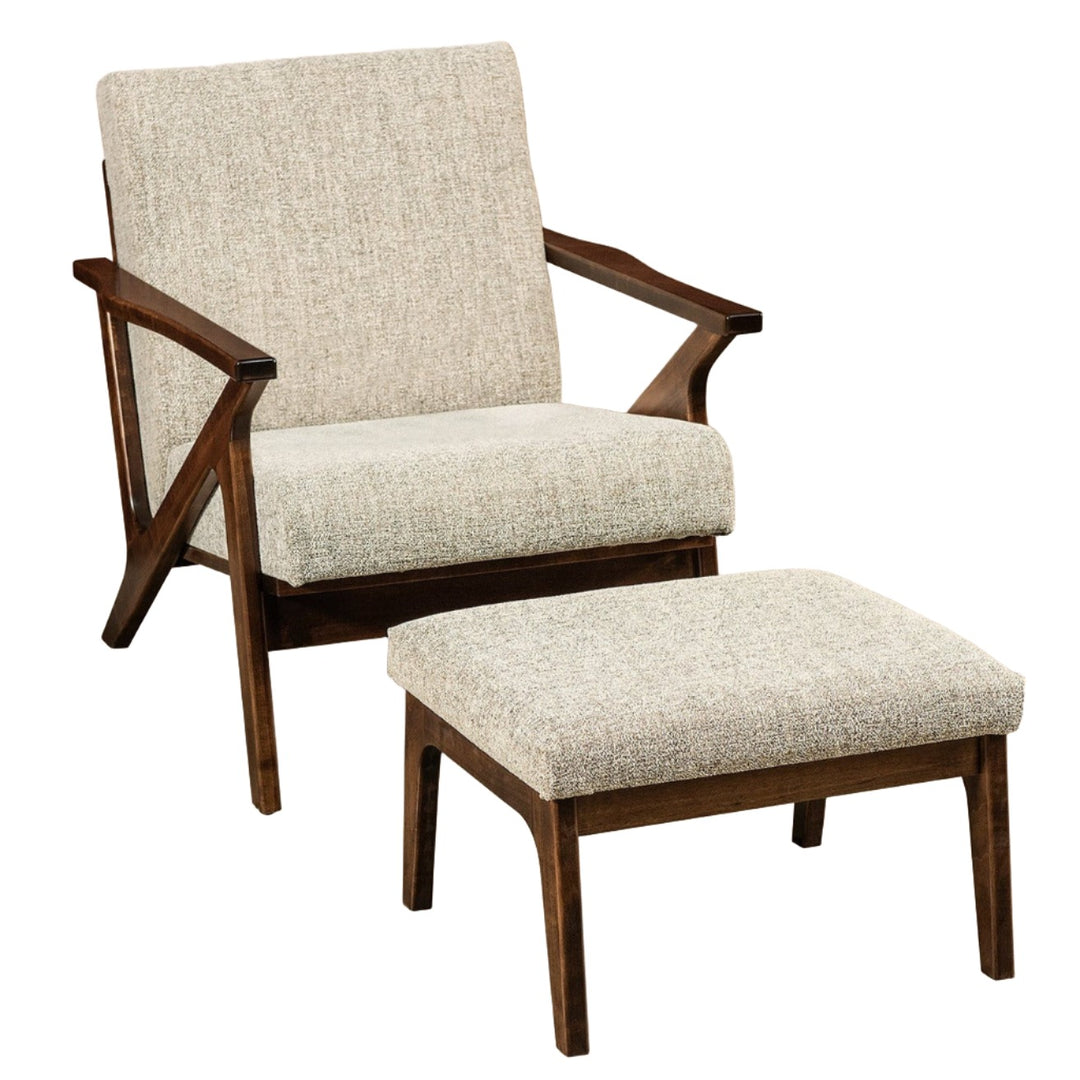 QW Amish Malaya Chair and Ottoman