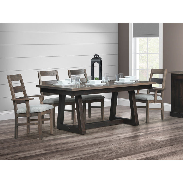 QW Amish Marlow Reclaimed Barnwood 7pc Dining Set