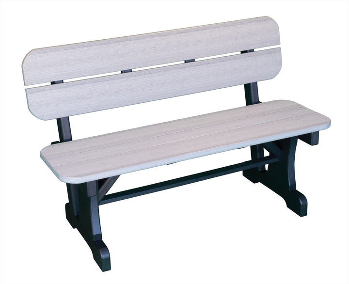 QW Amish Patio Bench w/ Back (choose your size)