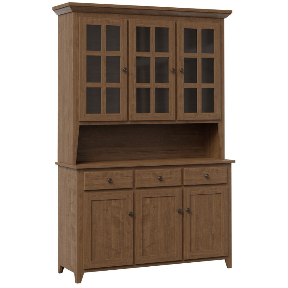 QW Amish Shaker 3 Door Hutch & Buffet