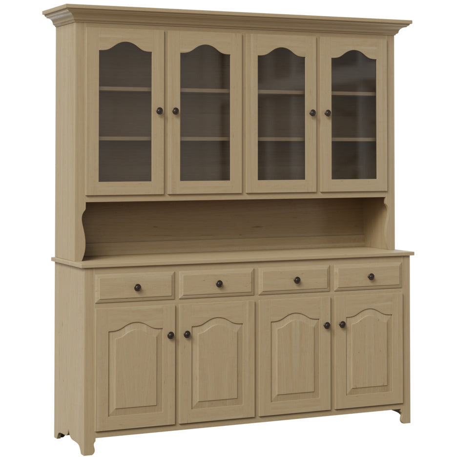 QW Amish Shaker 4 Door Hutch & Buffet