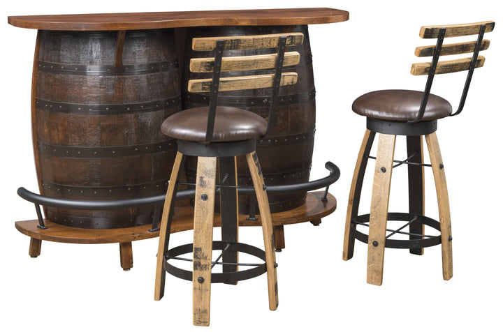 QW Amish Whiskey Barrel Bar RBCD-160