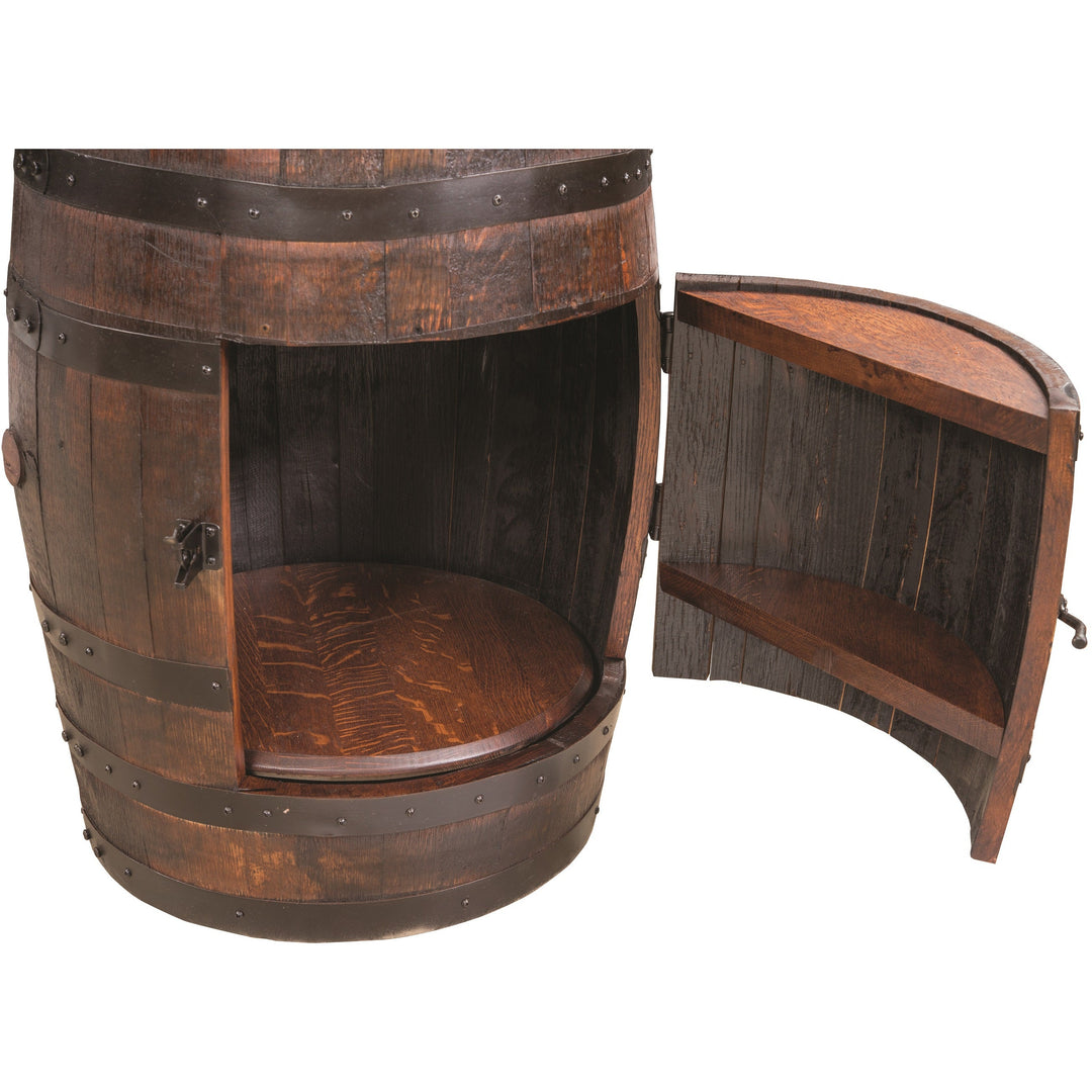 QW Amish Whiskey Barrel Wine Hutch RBCD-146