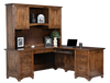 QW Amish Teton L Shaped Desk with Optional Hutch