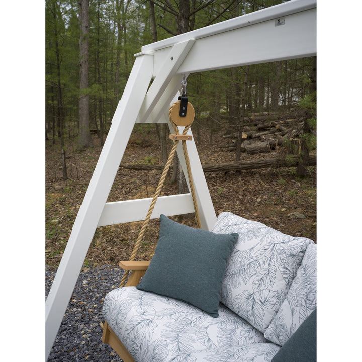 Vinyl Swing Arbor with Classic Terrace Swing