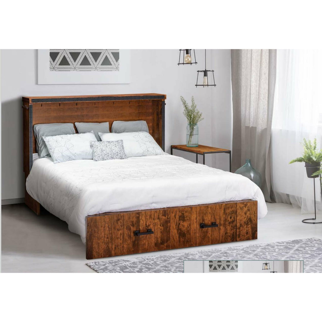 QW Amish Glenwood Murphy Cabinet Bed