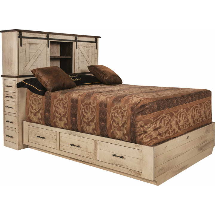 QW Amish Cody Bookcase Storage Bed