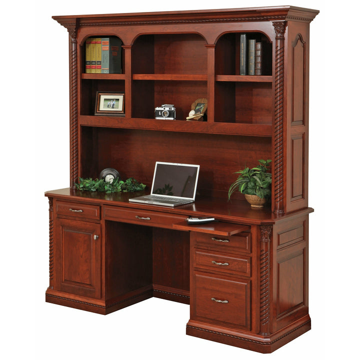 QW Amish Lexington Office Credenza & Hutch