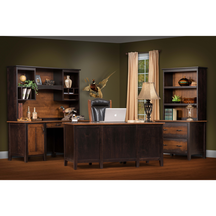 QW Amish Manhattan Resawn Credenza w/ Optional Hutch