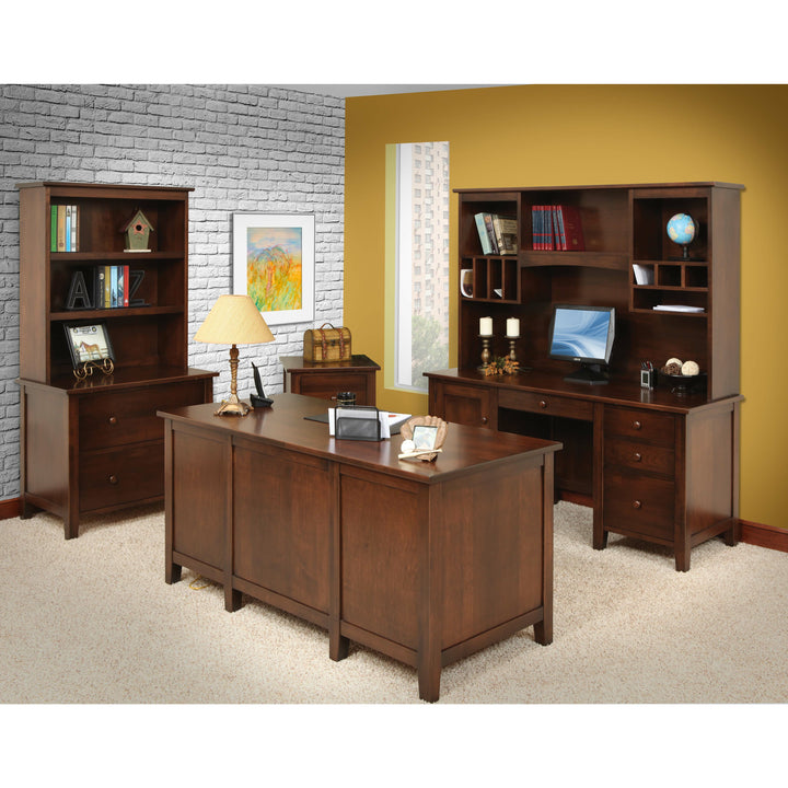 QW Amish Manhattan Lateral File & Optional Hutch