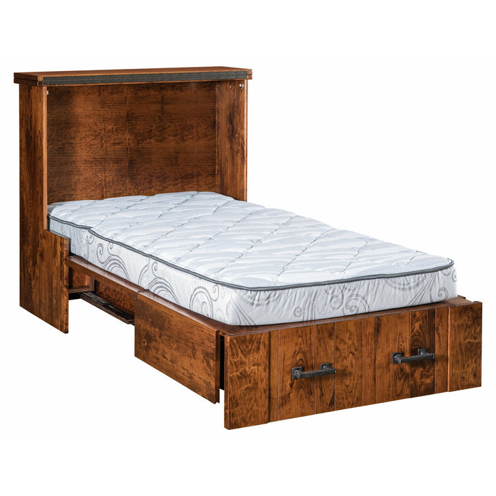 QW Amish Glenwood Murphy Cabinet Bed